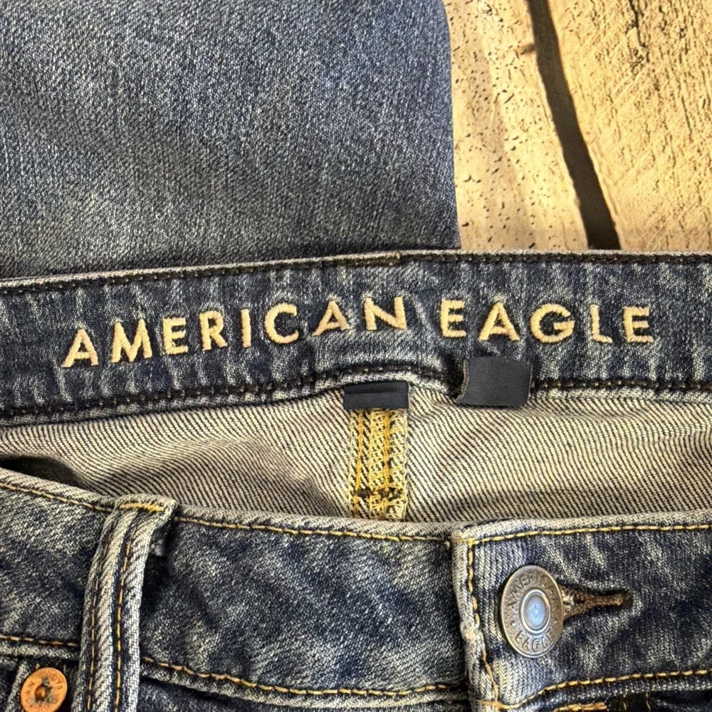 American Eagle Airflex Athletic Straight Blue Stretch 5-Pocket Men's Jeans 34X32